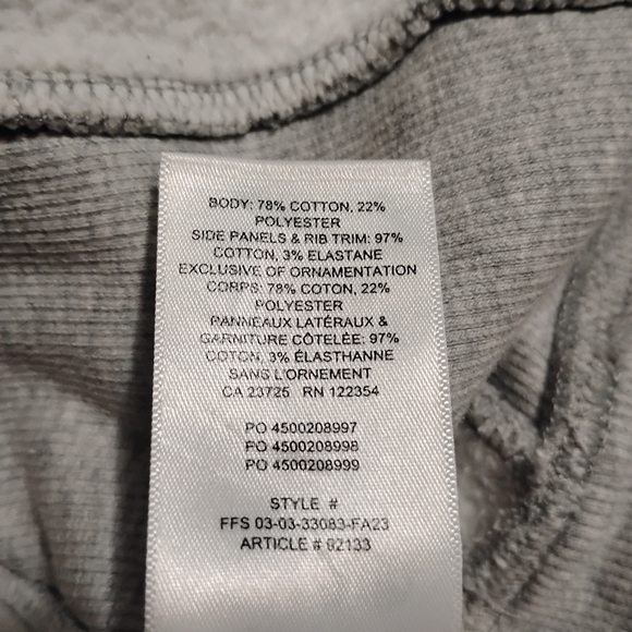TNA Aritzia | TNA Sweatfleece Cozy Fleece Boyfriend Fit Light Gray Hoodie | XS - Picture 6 of 13